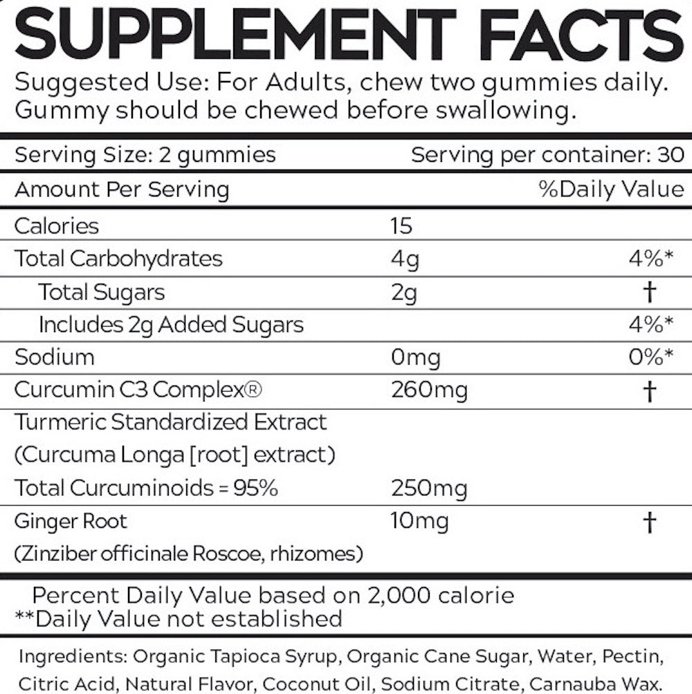 Fade Fit Turmeric Ginger Gummies Vitamins