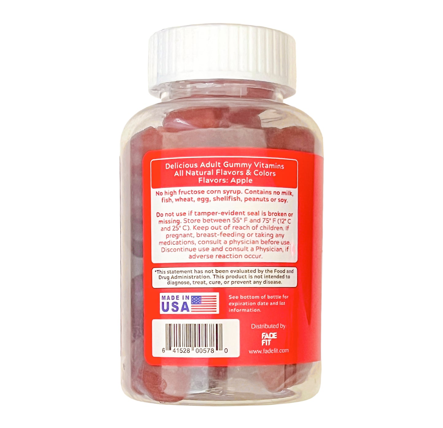 Fade Fit Organic Apple Cider Vinegar Vitamin Gummies