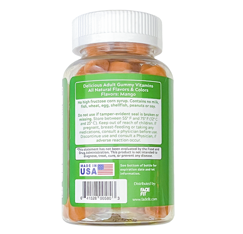 Fade Fit Turmeric Ginger Gummies Vitamins