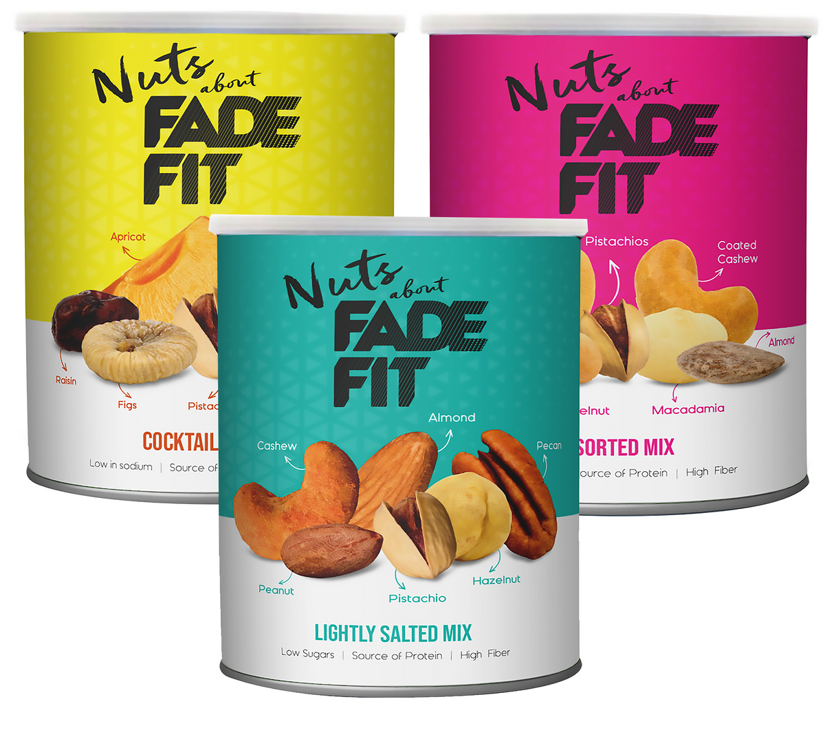 Nuts Variety Packs - 3 x 200g – Fade Fit