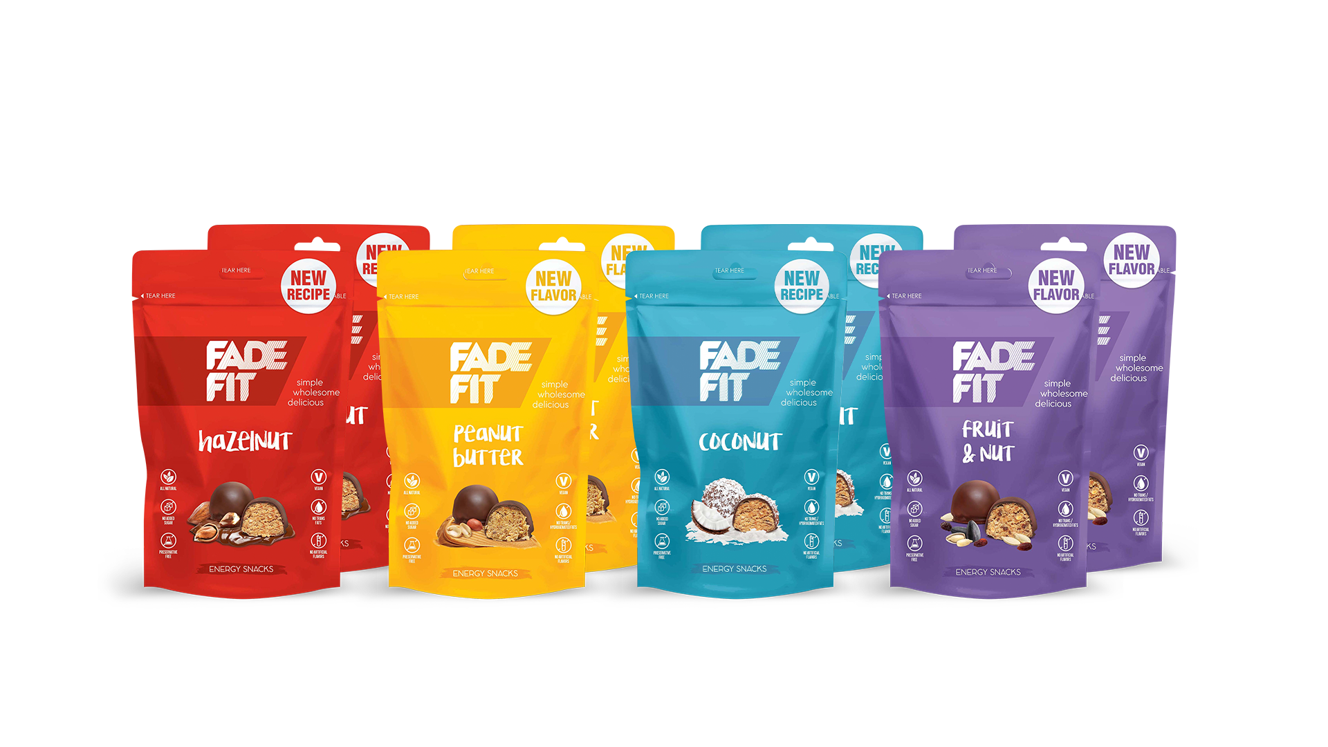 Variety Energy Snacks - 8 Snack Packs